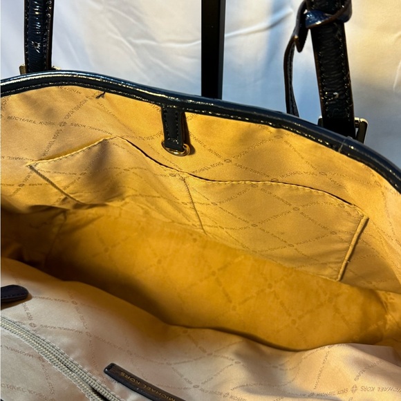 Michael Kors Navy Blue Structured Tote - Picture 3 of 7